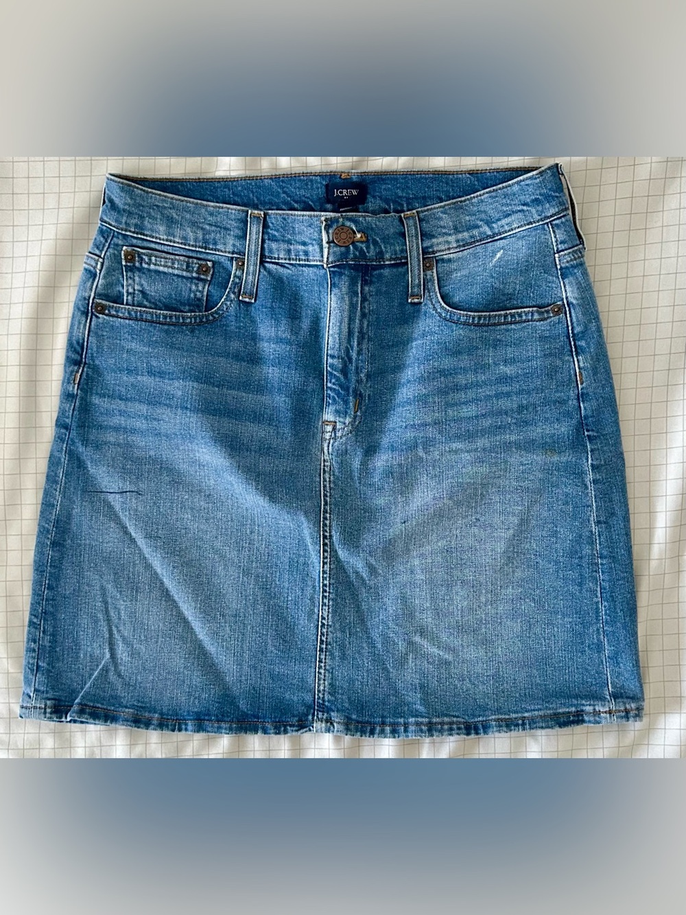 J. Crew Denim Midi Skirt - 6 - Medium Blue